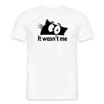 It's not me - Men's T-Shirt - white - Front - AI Model Male 178 dark (178cm)