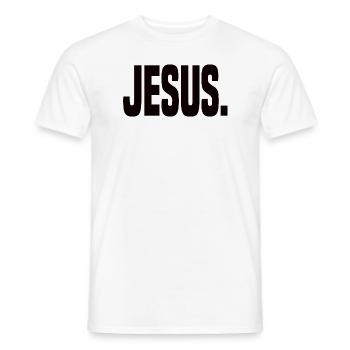 Jesus. - Men's T-Shirt - white - Front - AI Model Male 178 dark (178cm)