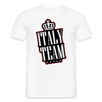 Italy Team - Men's T-Shirt - white - Front - AI Model Male 178 dark (178cm)