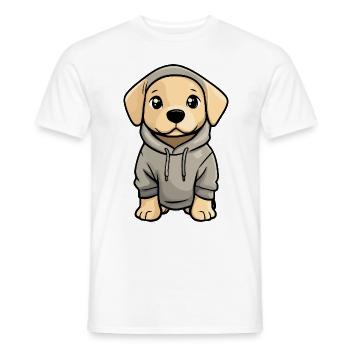 Labrador Hund Lustig - Männer T-Shirt - Weiß - Vorne - AI Model Male 178 dark (178cm)