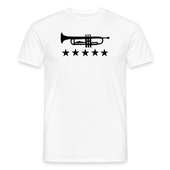 trompette - T-shirt homme - blanc - Devant - AI Model Male 178 dark (178cm)