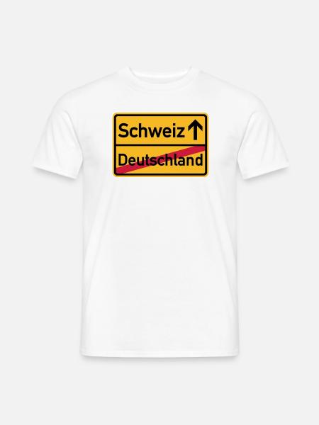 Schweiz - Männer T-Shirt - Weiß