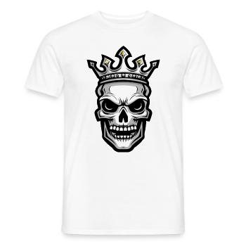 Skull King Crown - Men's T-Shirt - white - Front - AI Model Male 178 dark (178cm)
