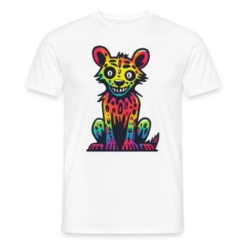 Hyena Halloween Animal - Men's T-Shirt - white - Front - AI Model Male 178 dark (178cm)
