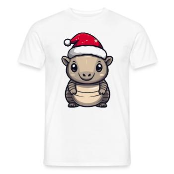 Tatou, Noël, Mignon - T-shirt homme - blanc - Devant - AI Model Male 178 dark (178cm)