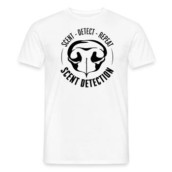 SCENT DETECTION Dog Training Dogs Search Dogs - Men's T-Shirt - white - Front - AI Model Male 178 dark (178cm)