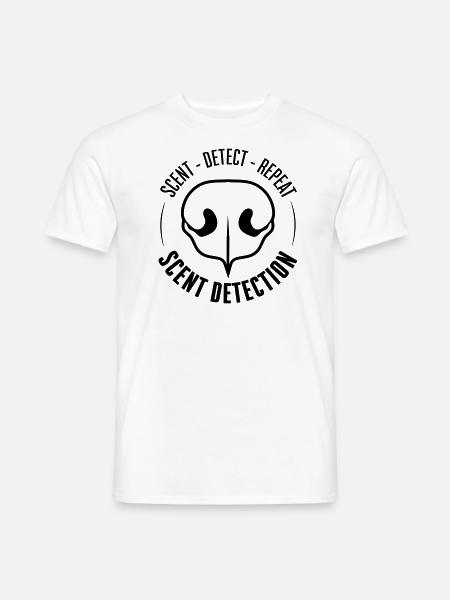 SCENT DETECTION Hundetraining Hunde Suchhunde - Männer T-Shirt - Weiß