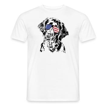 GROSSER MÜNSTERLÄNDER Amerika Fahne Wilsigns - Männer T-Shirt - Weiß - Vorne - AI Model Male 178 dark (178cm)