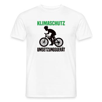 Klimaschutz Umsetzungsgerät Fahrrad Fahren Klima - Männer T-Shirt - Weiß - Vorne - AI Model Male 178 dark (178cm)