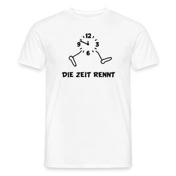 Uhr - Zeit Rennt - Männer T-Shirt - Weiß - Vorne - AI Model Male 178 dark (178cm)