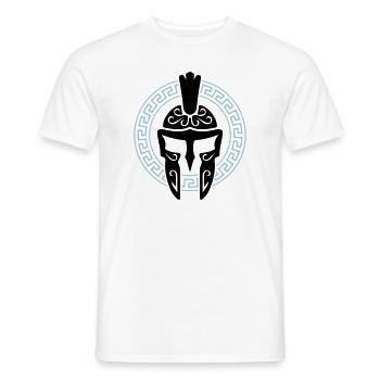 casque spartan symbole spartan sparta - T-shirt homme - blanc - Devant - AI Model Male 178 dark (178cm)