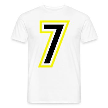 7 Nombre Collège - T-shirt homme - blanc - Devant - AI Model Male 178 dark (178cm)
