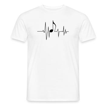 Musik Frequenz - Männer T-Shirt - Weiß - Vorne - AI Model Male 178 dark (178cm)