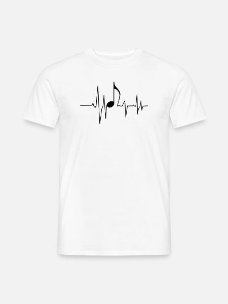 Fréquence musicale - T-shirt homme - blanc
