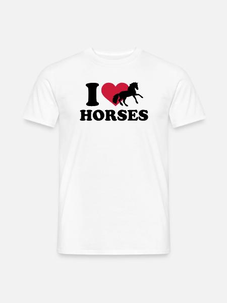 Pferd - Männer T-Shirt - Weiß
