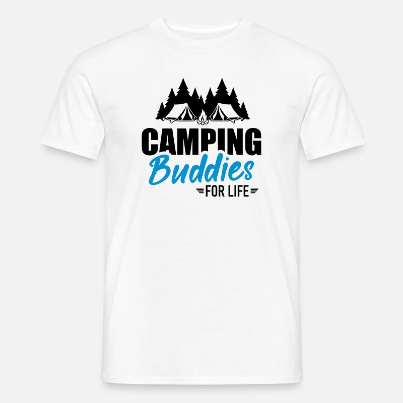 Camping - Männer T-Shirt - Weiß