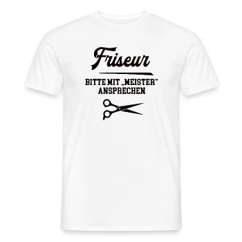 Friseur Meister Prüfung Bestanden Friseurmeister - Männer T-Shirt - Weiß - Vorne - AI Model Male 178 dark (178cm)