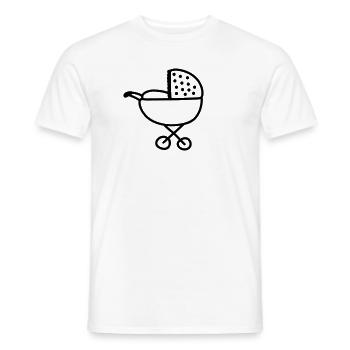 Poussettes - ligne - T-shirt homme - blanc - Devant - AI Model Male 178 dark (178cm)