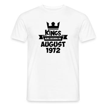 Août 1972 - Cadeau du 50e anniversaire. Génial. - T-shirt homme - blanc - Devant - AI Model Male 178 dark (178cm)