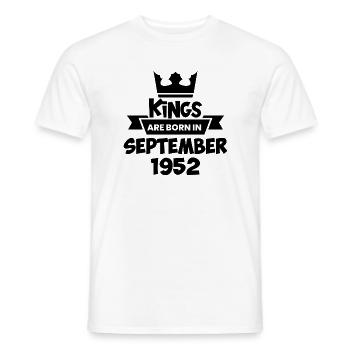 Septembre 1952 - Cadeau du 70e anniversaire. Génial. - T-shirt homme - blanc - Devant - AI Model Male 178 dark (178cm)