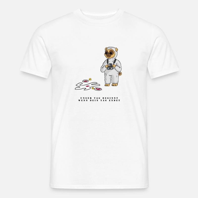 Spurensicherung - Kripo Polizei Kriminaltechnik - Männer T-Shirt - Weiß