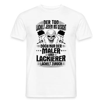 Maler und Lackierer Tapezierer Geschenk Lächeln - Männer T-Shirt - Weiß - Vorne - AI Model Male 178 dark (178cm)