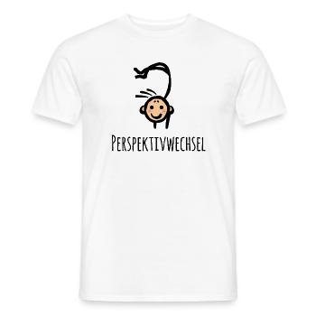 Handstand Perspektive Perspektivwechsel - Männer T-Shirt - Weiß - Vorne - AI Model Male 178 dark (178cm)