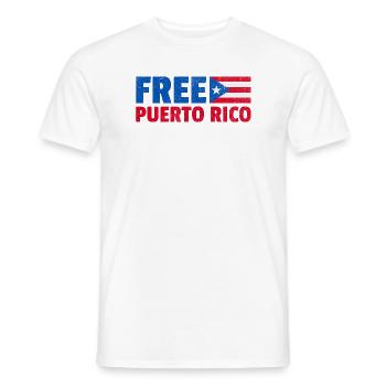Libérez Porto Rico : Soutenez les droits des Portoricains - T-shirt homme - blanc - Devant - AI Model Male 178 dark (178cm)