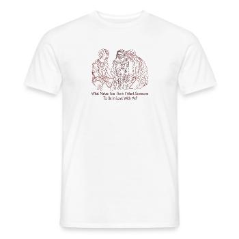 Challengers Movie Lineart - T-shirt homme - blanc - Devant - AI Model Male 178 dark (178cm)