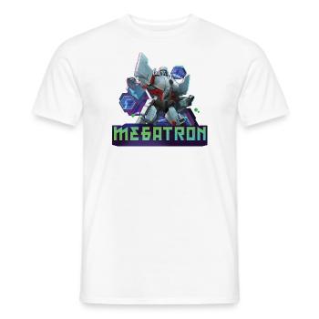 Transformers Earth Spark Decepticons Megatron - Men's T-Shirt - white - Front - AI Model Male 178 dark (178cm)