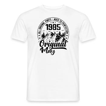 1985 May Original: 39 Years Anniversary Gift - Men's T-Shirt - white - Front - AI Model Male 178 dark (178cm)
