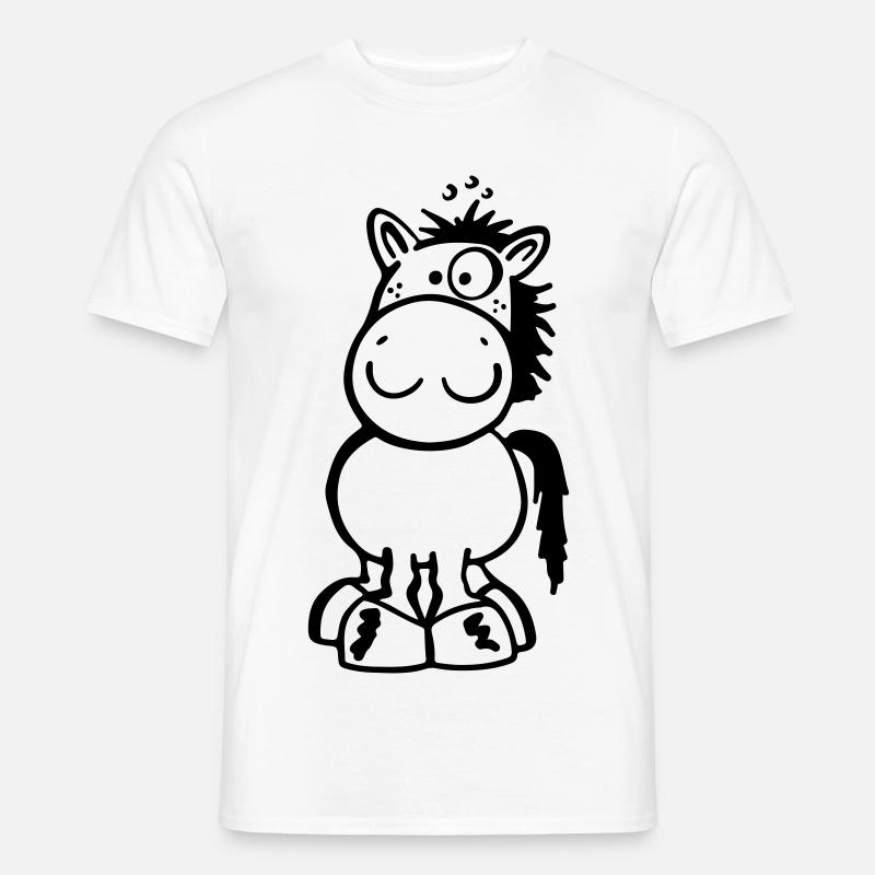 Kleines Pferdchen - Männer T-Shirt - Weiß