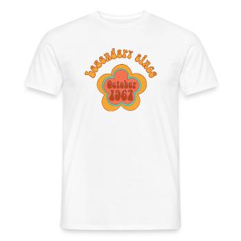 Legendary Since October 1967 Birthday Retro - Men's T-Shirt - white - Front - AI Model Male 178 dark (178cm)
