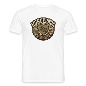 Hundepapa Shirt | Stolzer Hunde Papa Geschenk  - Männer T-Shirt - Weiß - Vorne - AI Model Male 178 dark (178cm)