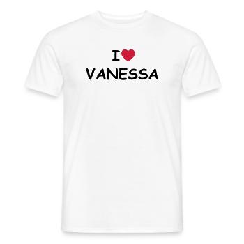 I love Vanessa - Men's T-Shirt - white - Front - AI Model Male 178 dark (178cm)