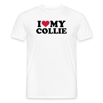 Collie - Männer T-Shirt - Weiß - Vorne - AI Model Male 178 dark (178cm)
