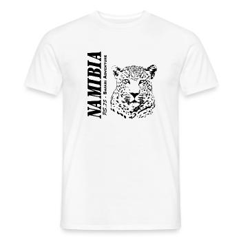 Namibia - Leopard - Männer T-Shirt - Weiß - Vorne - AI Model Male 178 dark (178cm)