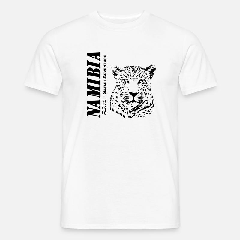 Namibia - Leopard - Männer T-Shirt - Weiß