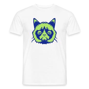 Hauptkatze wilde Tiere 701 - Männer T-Shirt - Weiß - Vorne - AI Model Male 178 dark (178cm)