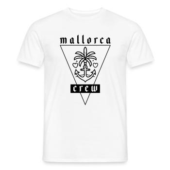 Majorque équipage ancre palmier coeur amour - T-shirt homme - blanc - Devant - AI Model Male 178 dark (178cm)