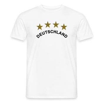 4 Sterne für Deutschland - Bogen - V2 - Männer T-Shirt - Weiß - Vorne - AI Model Male 178 dark (178cm)