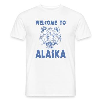 Welcome to Alaska - Men's T-Shirt - white - Front - AI Model Male 178 dark (178cm)