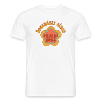 Legendary since September 1967 Birthday Retro - Men's T-Shirt - white - Front - AI Model Male 178 dark (178cm)