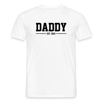 2023 - DEVENIR PÈRE - PROGÉNITURE - BÉBÉ - T-shirt homme - blanc - Devant - AI Model Male 178 dark (178cm)