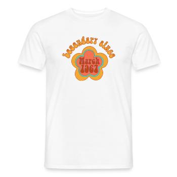 Legendary since March 1967 Birthday Retro - Men's T-Shirt - white - Front - AI Model Male 178 dark (178cm)