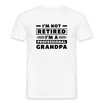 Je ne suis pas à la retraite, je suis un grand-père professionnel - T-shirt homme - blanc - Devant - AI Model Male 178 dark (178cm)