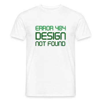 Error 404 Design Not Found - Men's T-Shirt - white - Front - AI Model Male 178 dark (178cm)