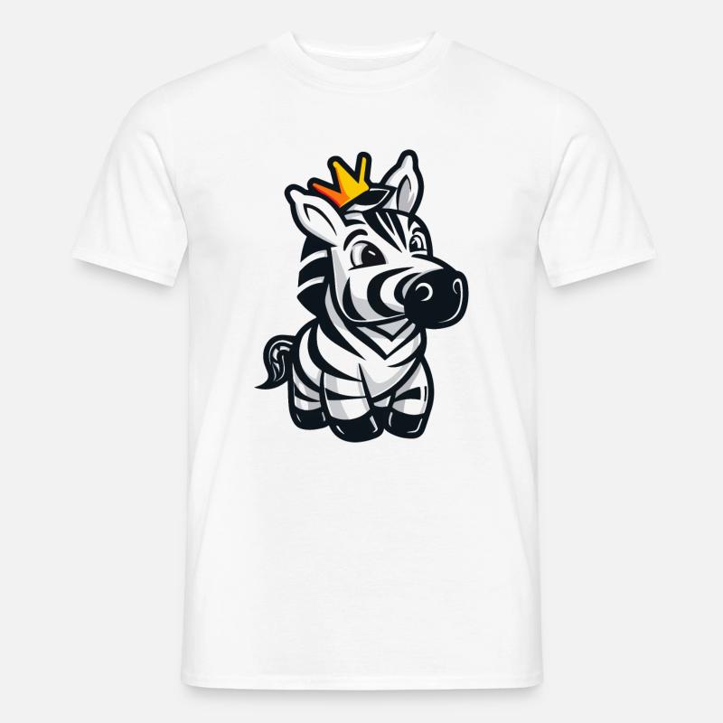Zebra Comic Crown - Men’s T-shirt - white