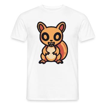 Écureuil Halloween Bande dessinée Zombie - T-shirt homme - blanc - Devant - AI Model Male 178 dark (178cm)