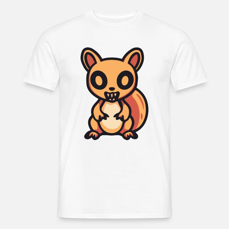 Eichhörnchen Halloween Comic Zombie - Männer T-Shirt - Weiß